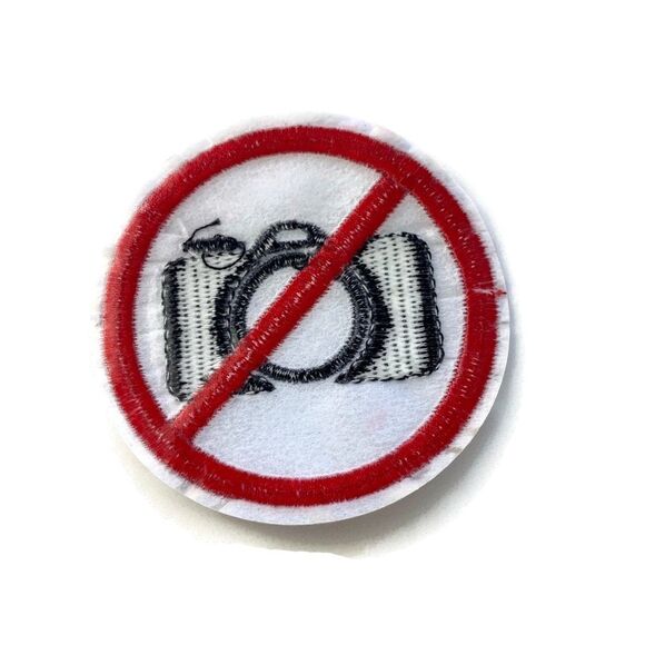 No Camera Sign Embroidered Patch - Picture 3 of 3
